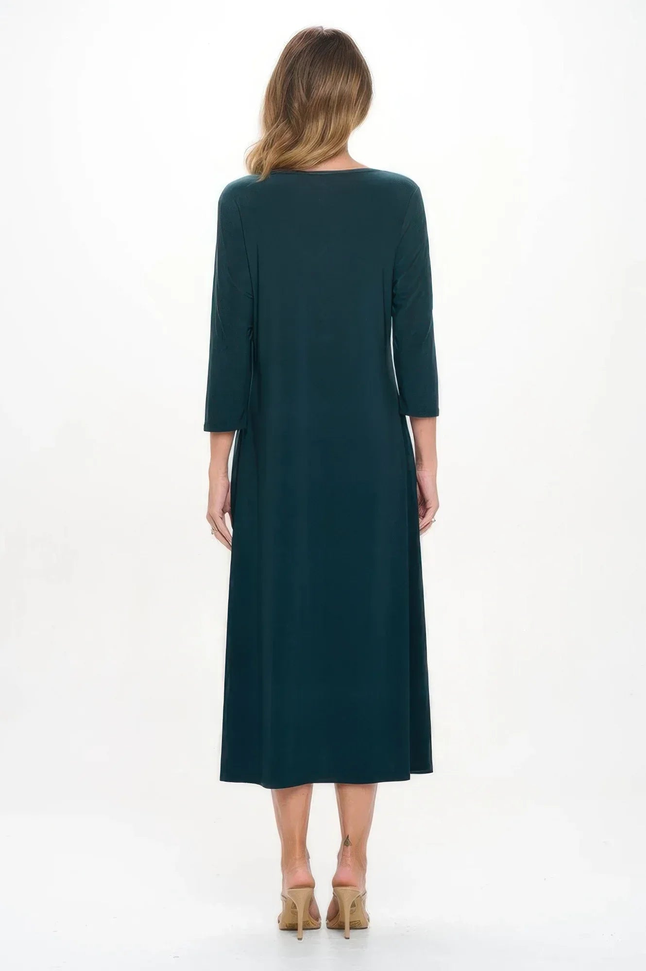 Hit V-neck Long Dress W/pocket | Mixtshop LLC