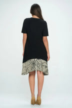 Hit Half Sleeve Contrast Dress | Mixtshop LLC