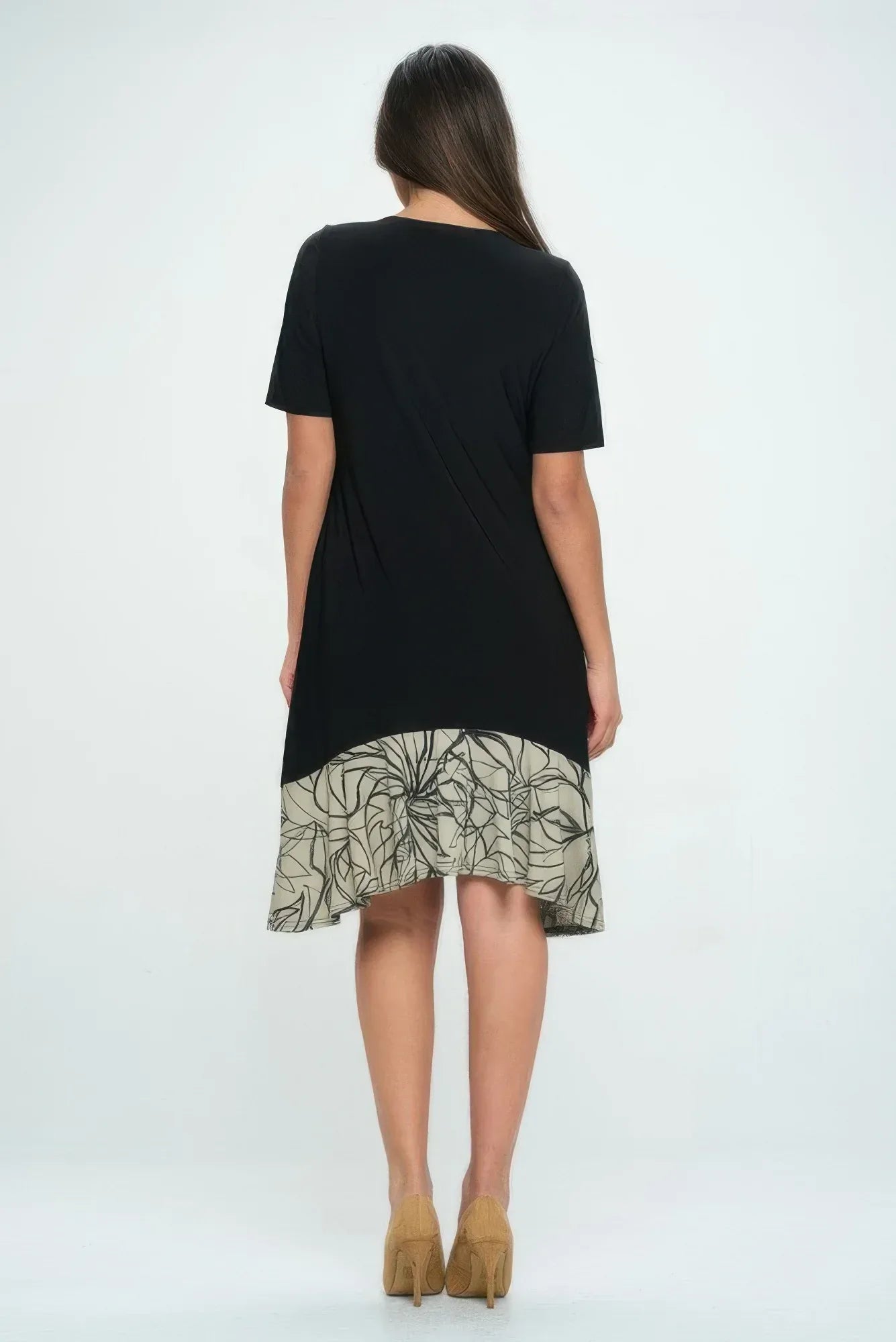 Hit Half Sleeve Contrast Dress | Mixtshop LLC