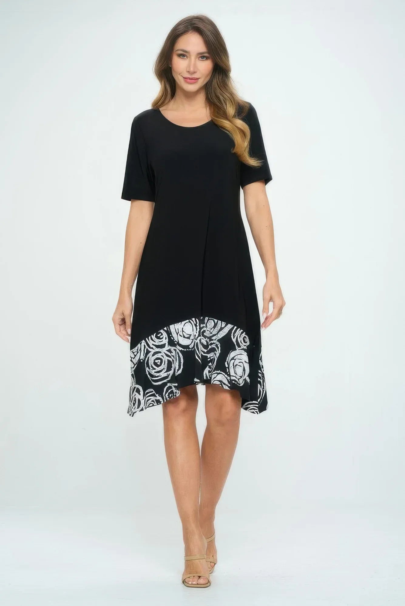 Hit Half Sleeve Contrast Dress | Mixtshop LLC