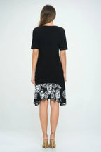 Hit Half Sleeve Contrast Dress | Mixtshop LLC