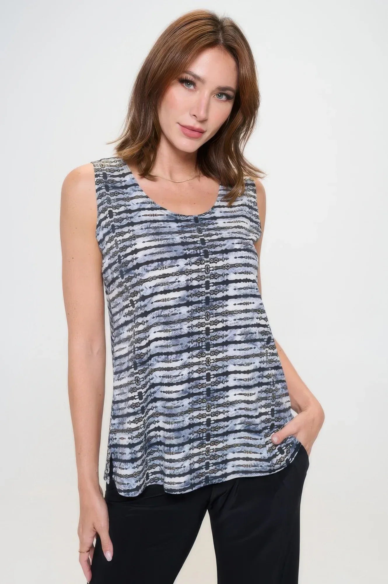 Ity Print Sleeveless Tank Top | Mixtshop LLC Main image