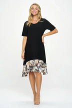 Hit Half Sleeve Contrast Dress | Mixtshop LLC