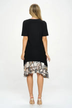 Hit Half Sleeve Contrast Dress | Mixtshop LLC