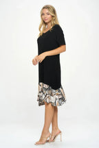 Hit Half Sleeve Contrast Dress | Mixtshop LLC