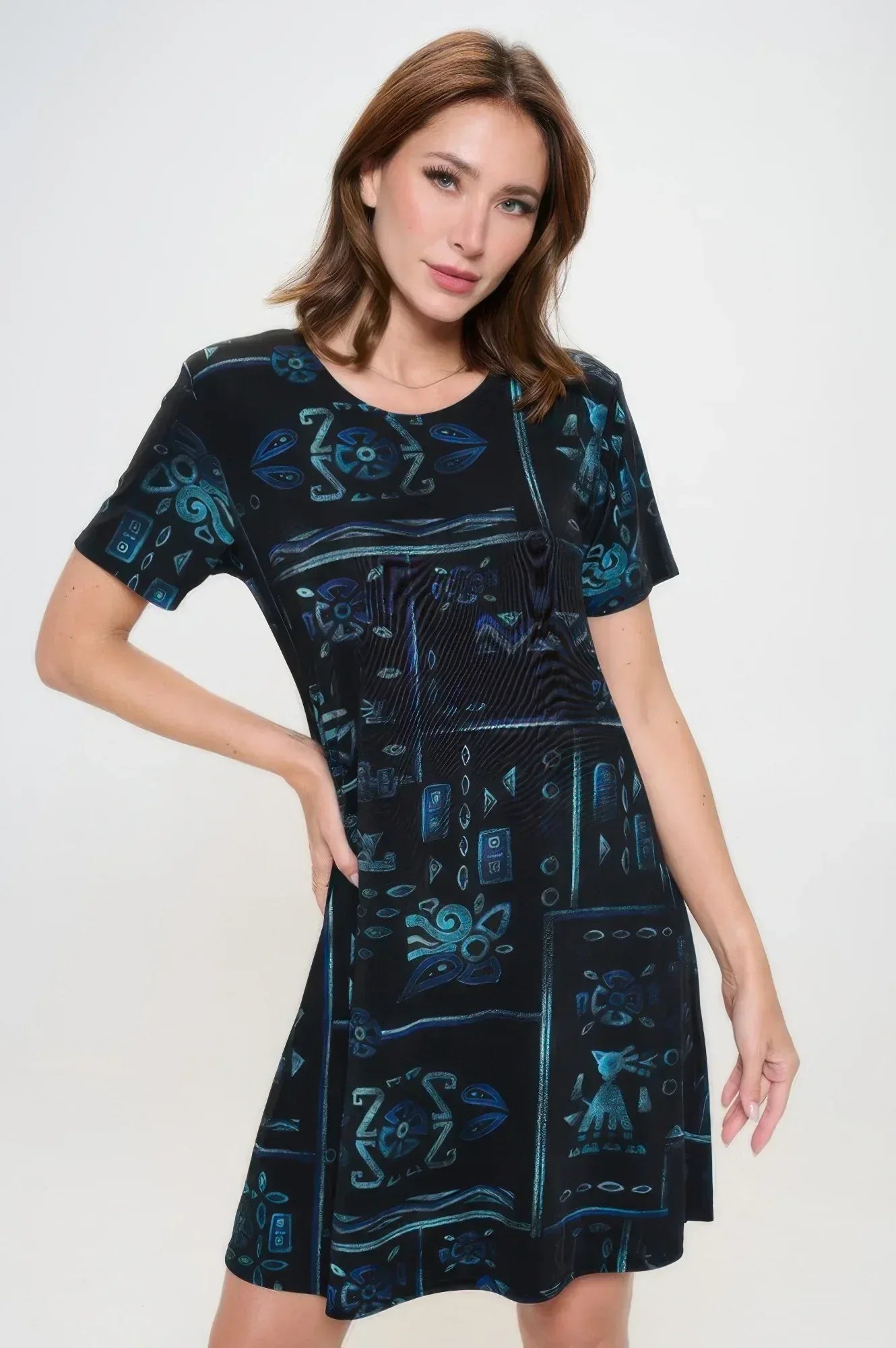 Short-sleeved Knee-length Dress | Mixtshop LLC