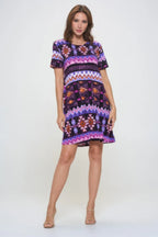 Short-sleeved Knee-length Dress | Mixtshop LLC