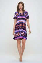 Short-sleeved Knee-length Dress | Mixtshop LLC