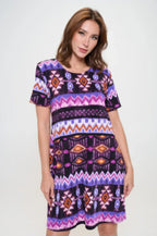 Short-sleeved Knee-length Dress | Mixtshop LLC