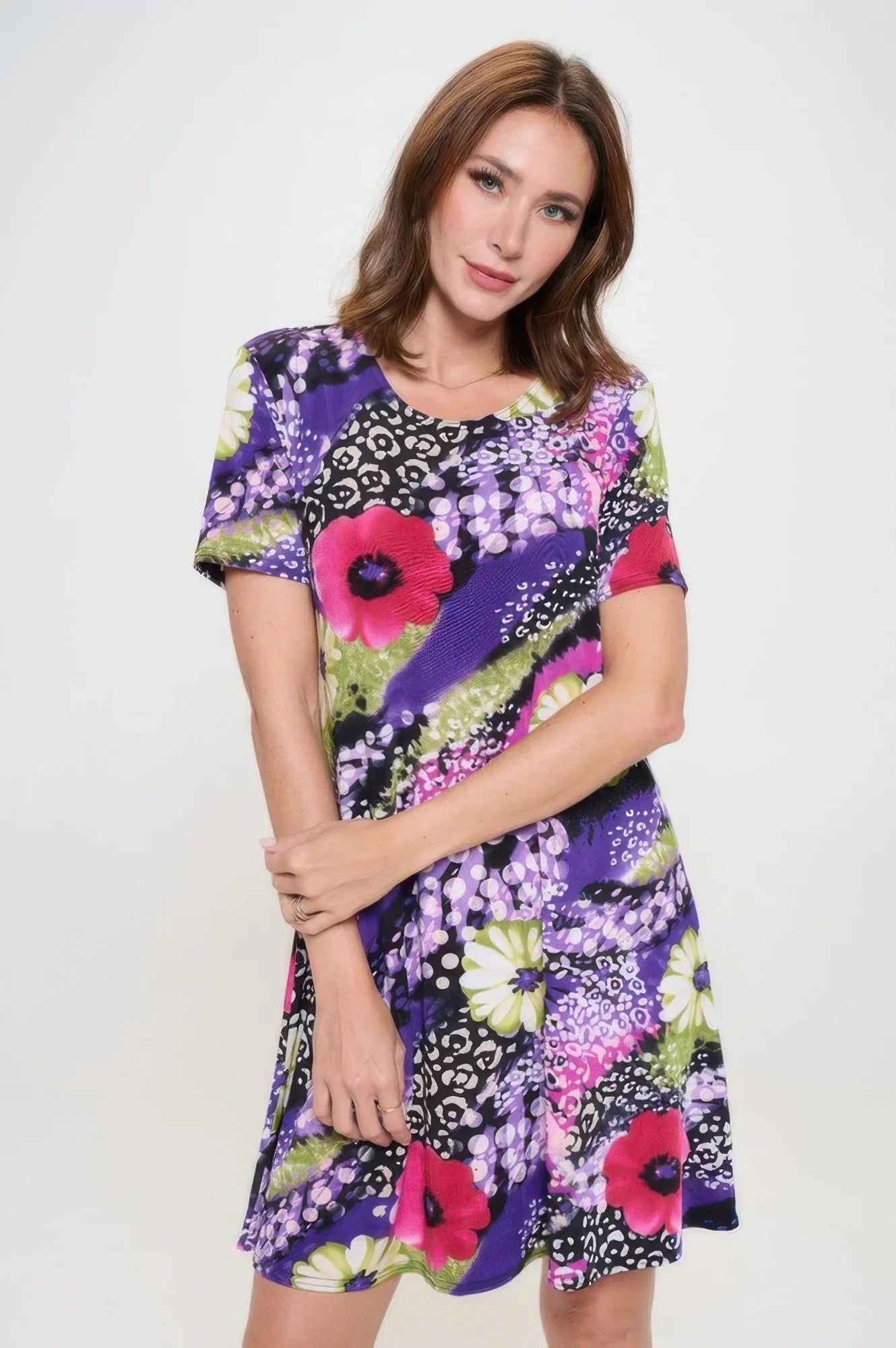 Short-sleeved Knee-length Dress | Mixtshop LLC