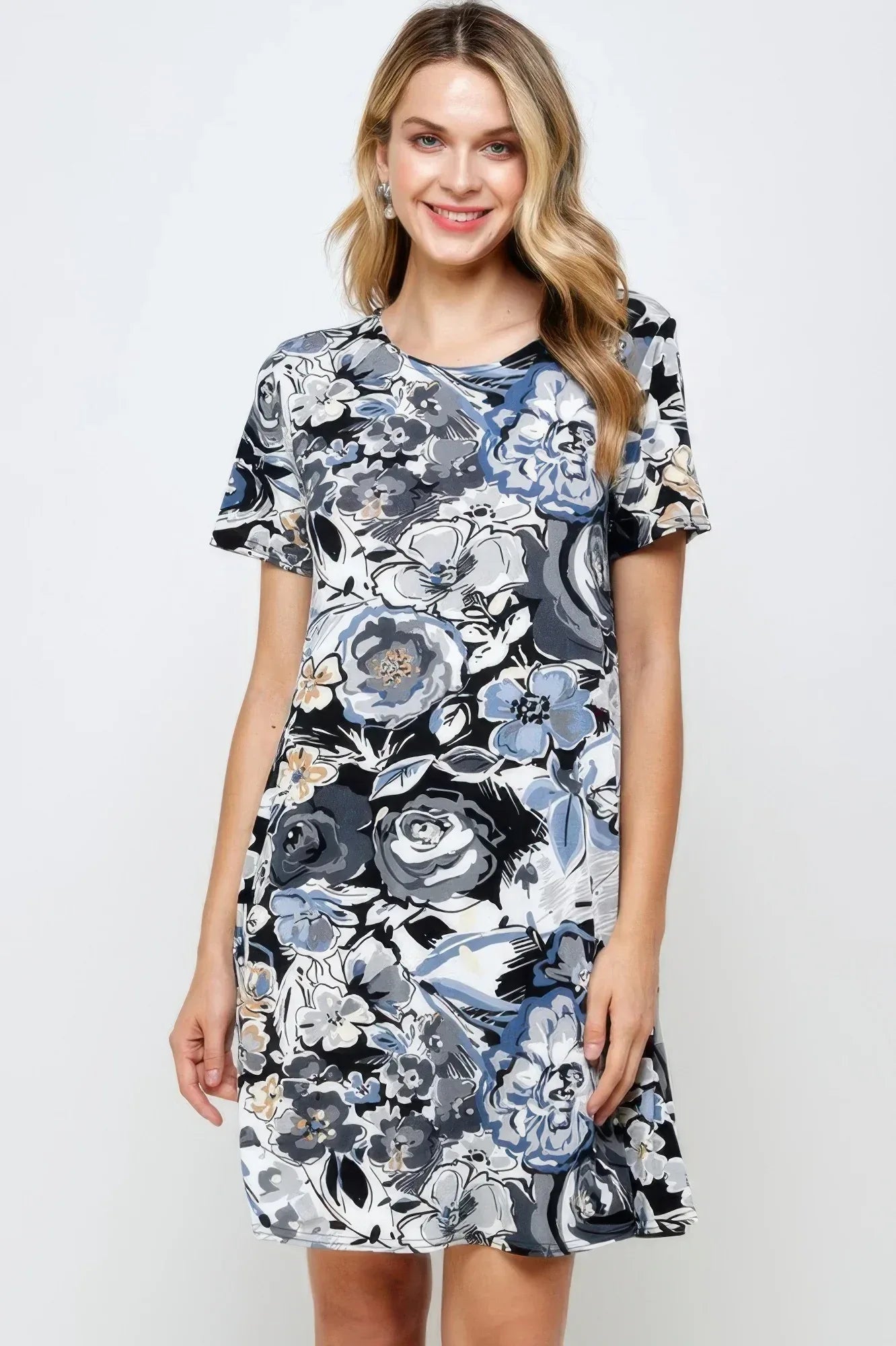 Short-sleeved Knee-length Dress | Mixtshop LLC