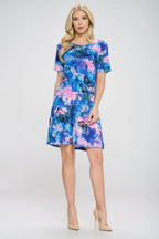 Short-sleeved Knee-length Dress | Mixtshop LLC