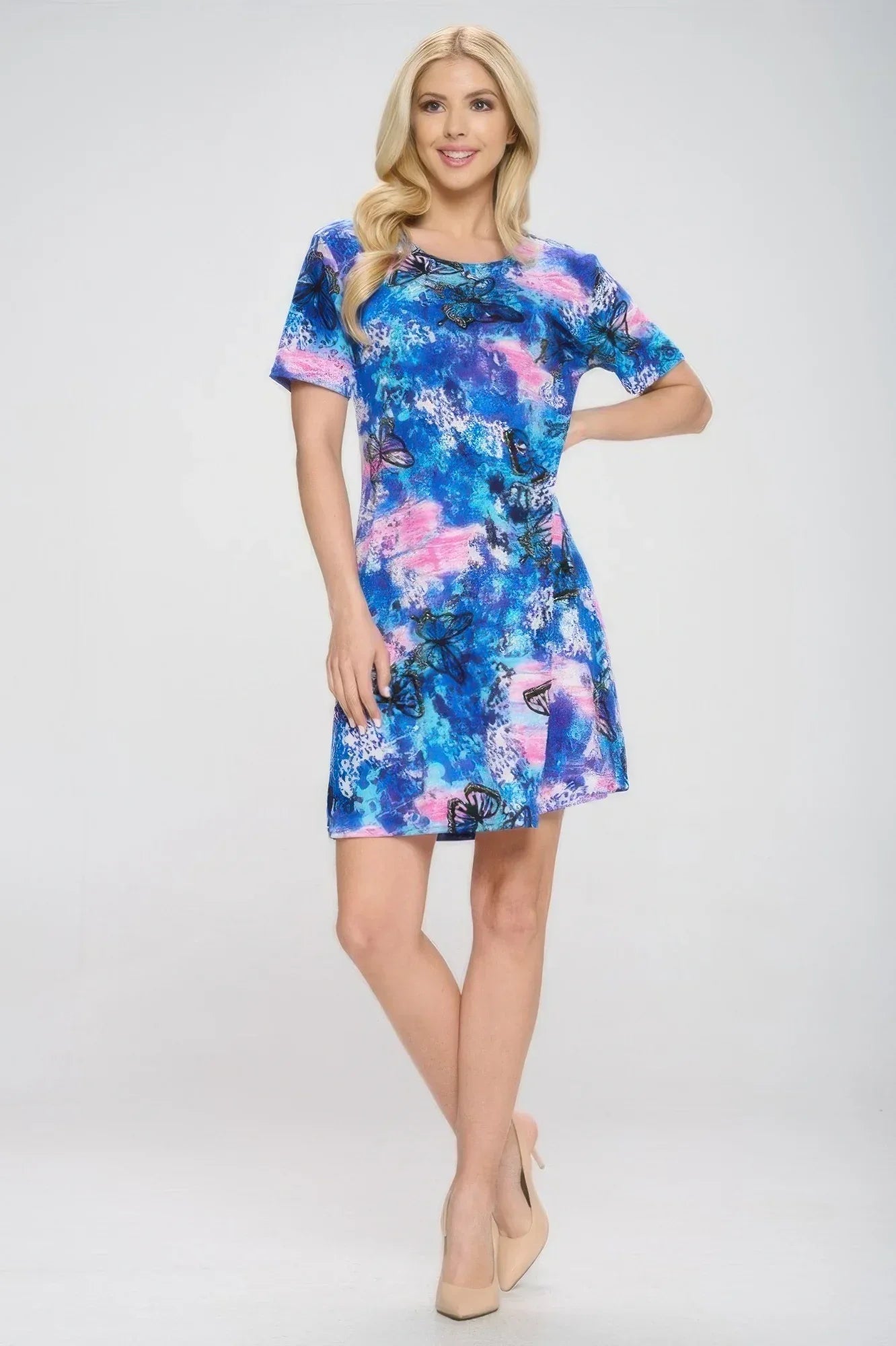 Short-sleeved Knee-length Dress | Mixtshop LLC