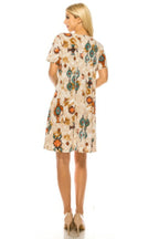 Short-sleeved Knee-length Dress | Mixtshop LLC