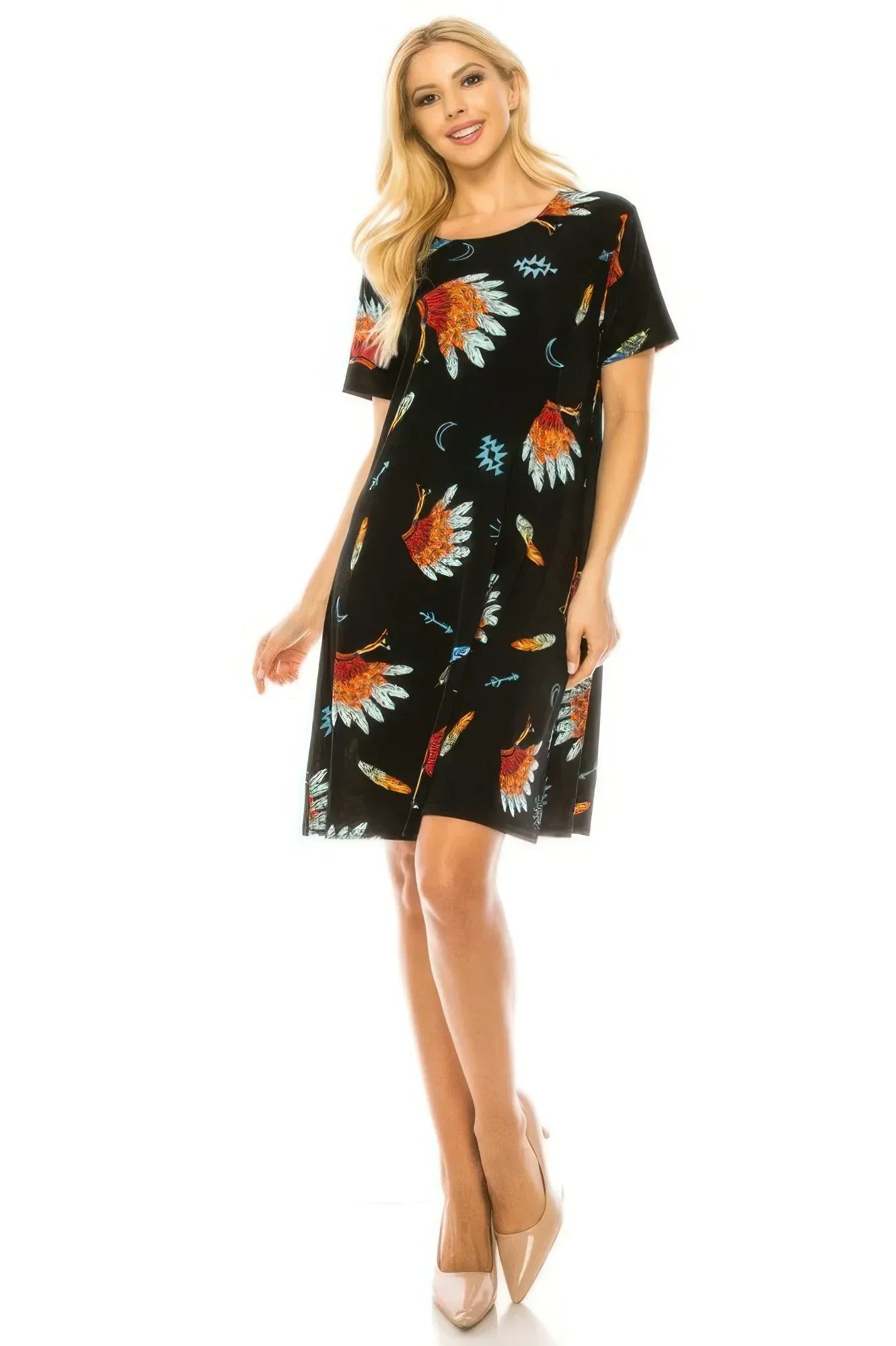Short-sleeved Knee-length Dress | Mixtshop LLC