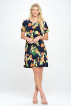 Short-sleeved Knee-length Dress | Mixtshop LLC