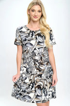 Short-sleeved Knee-length Dress | Mixtshop LLC