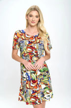 Short-sleeved Knee-length Dress | Mixtshop LLC