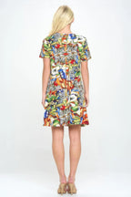 Short-sleeved Knee-length Dress | Mixtshop LLC