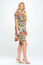 Short-sleeved Knee-length Dress | Mixtshop LLC