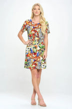 Short-sleeved Knee-length Dress | Mixtshop LLC