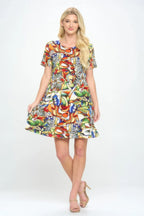 Short-sleeved Knee-length Dress | Mixtshop LLC