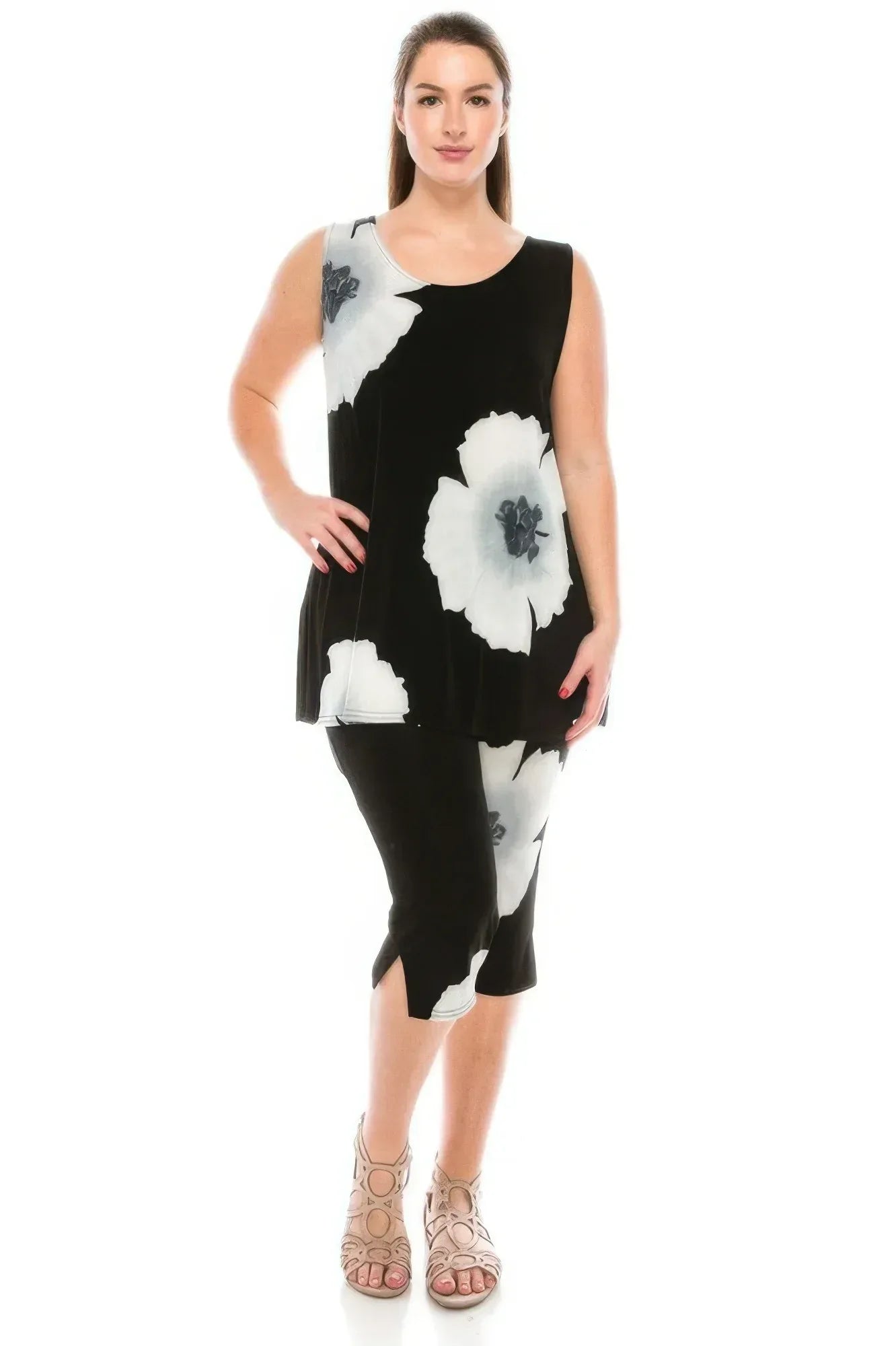 Plus Size Tank Capri Pant Set | Mixtshop LLC Main image