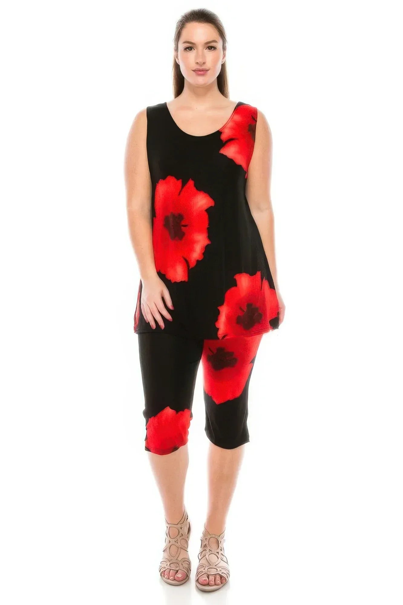 Plus Size Tank Capri Pant Set | Mixtshop LLC