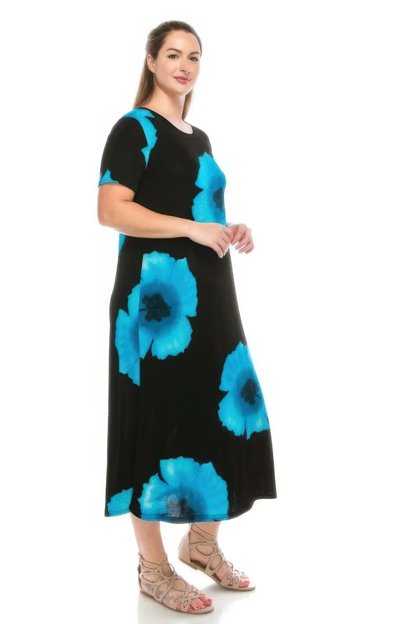 Plus Size Bns Print Long Dress | Mixtshop LLC
