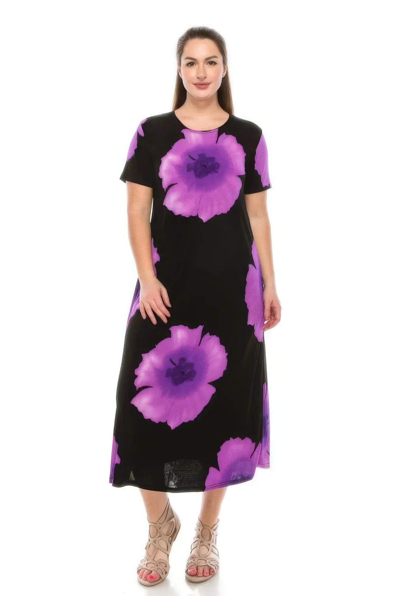 Plus Size Bns Print Long Dress | Mixtshop LLC