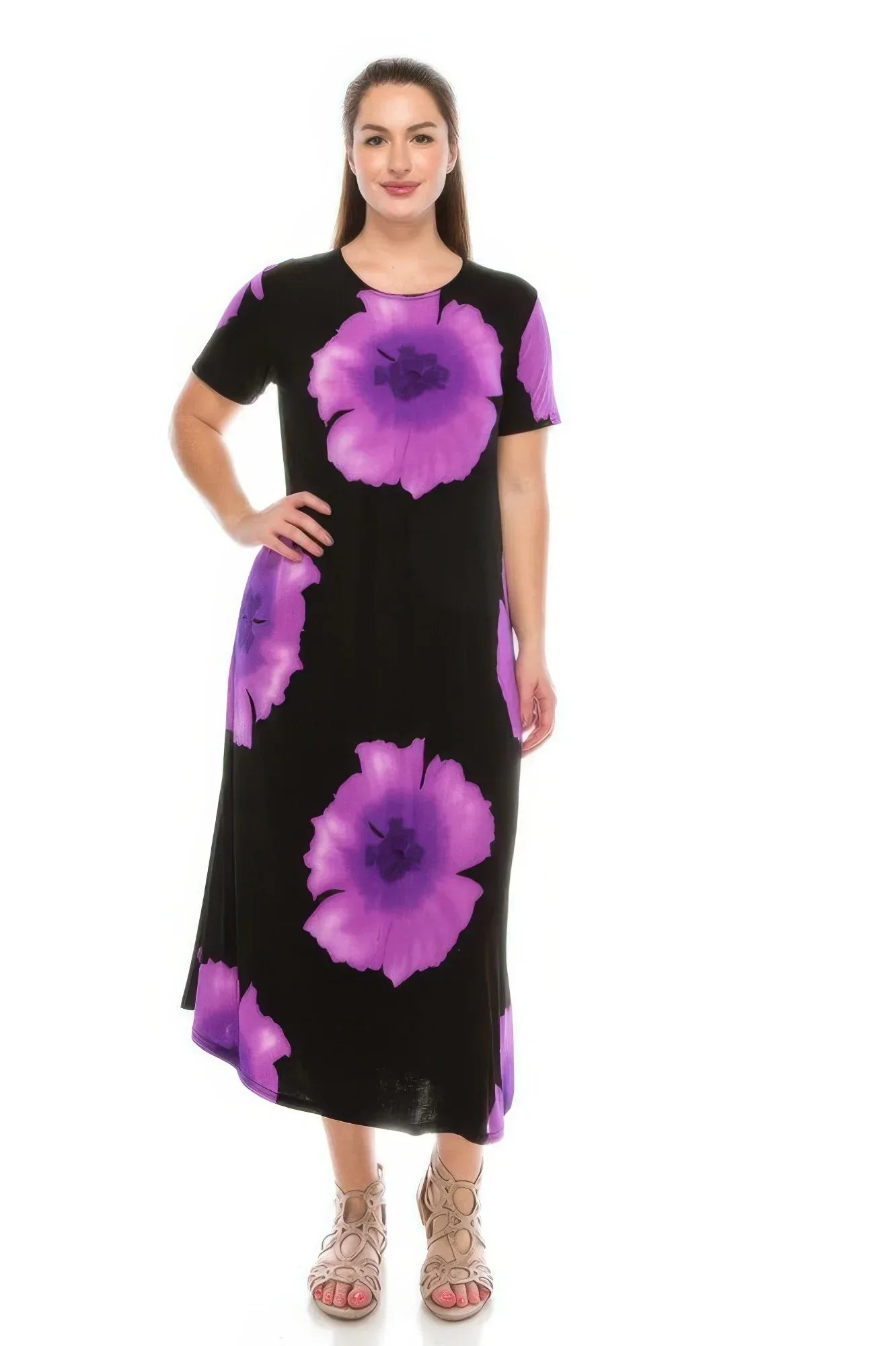 Plus Size Bns Print Long Dress | Mixtshop LLC