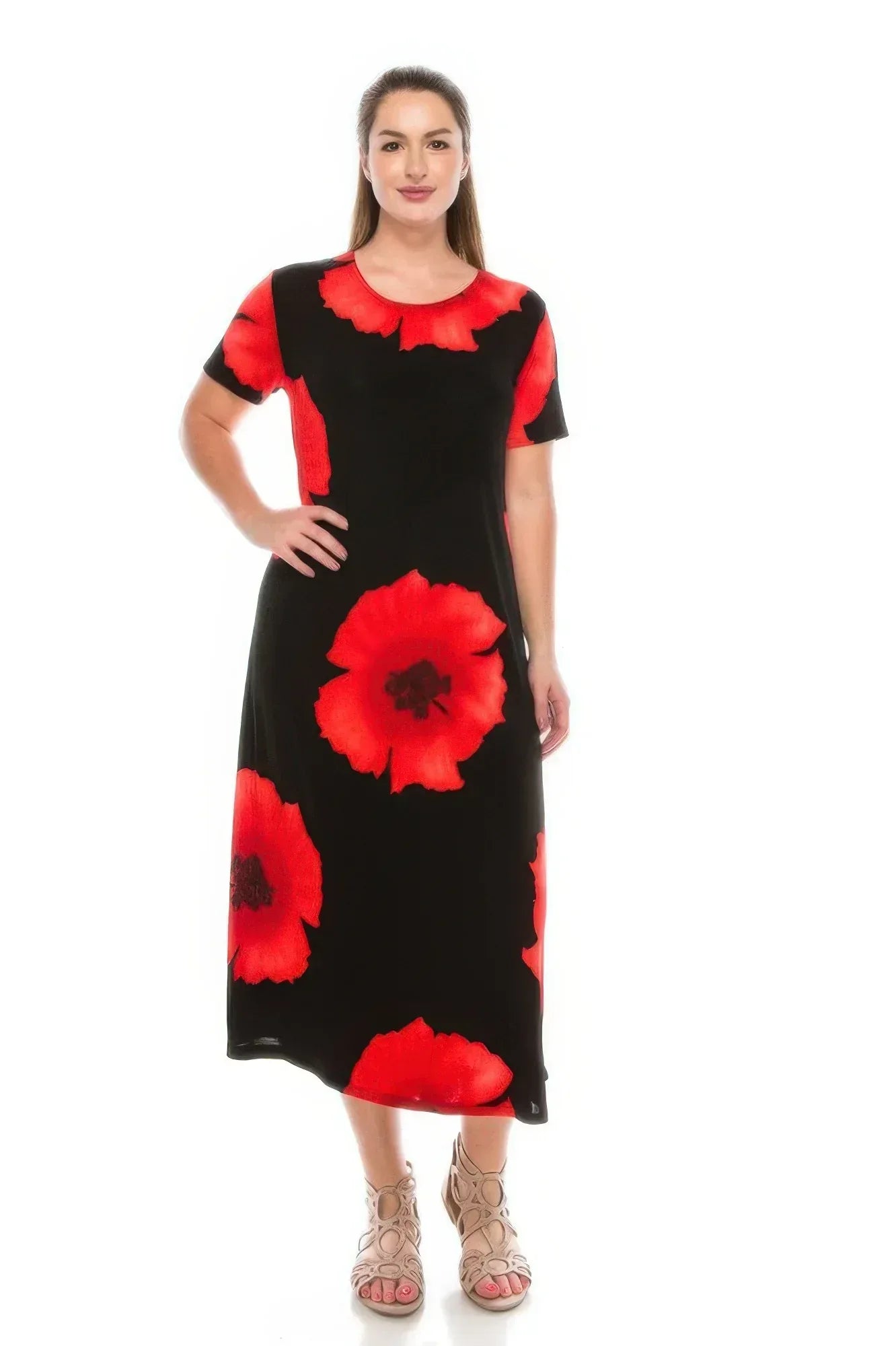 Plus Size Bns Print Long Dress | Mixtshop LLC