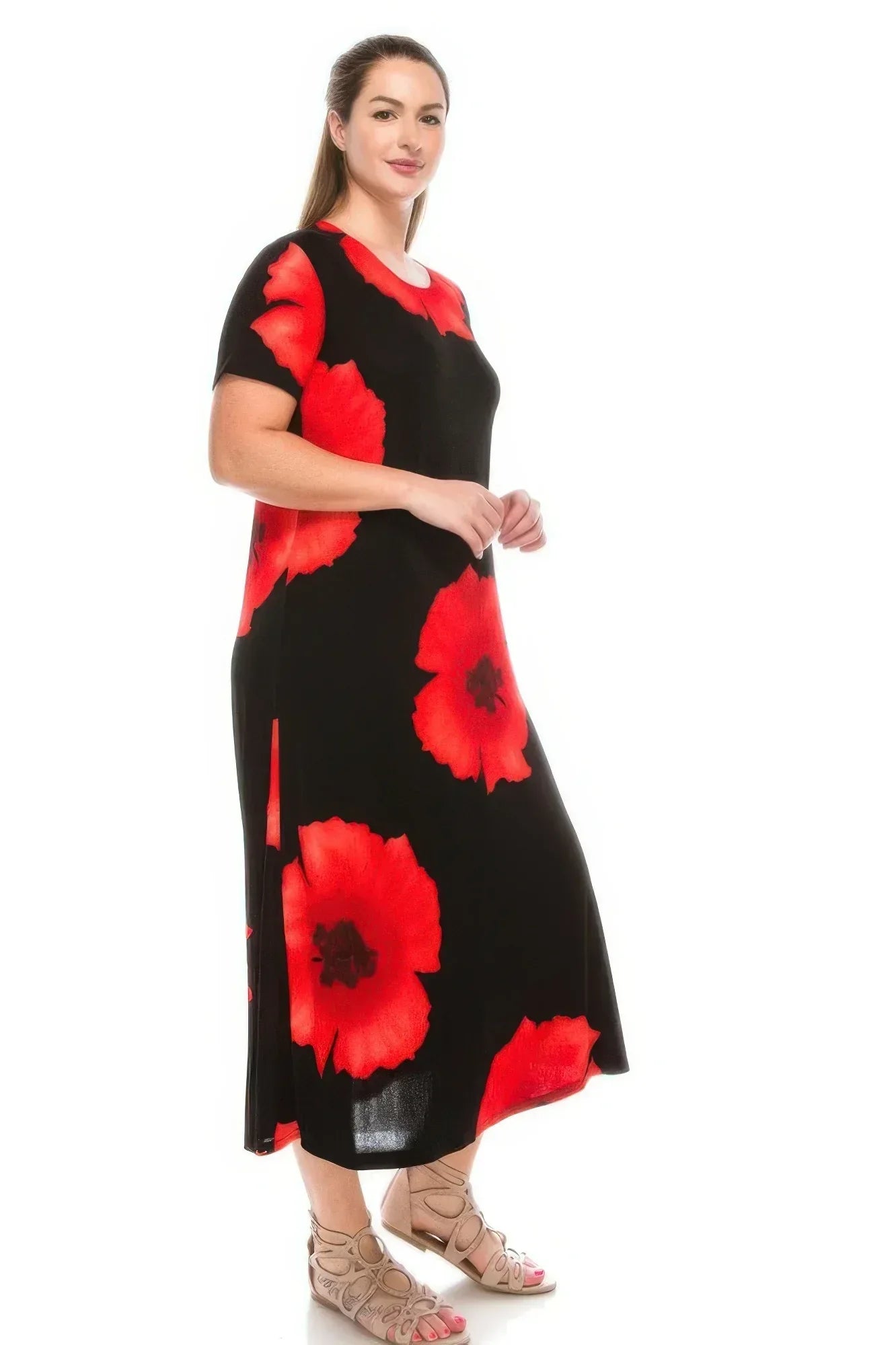 Plus Size Bns Print Long Dress | Mixtshop LLC