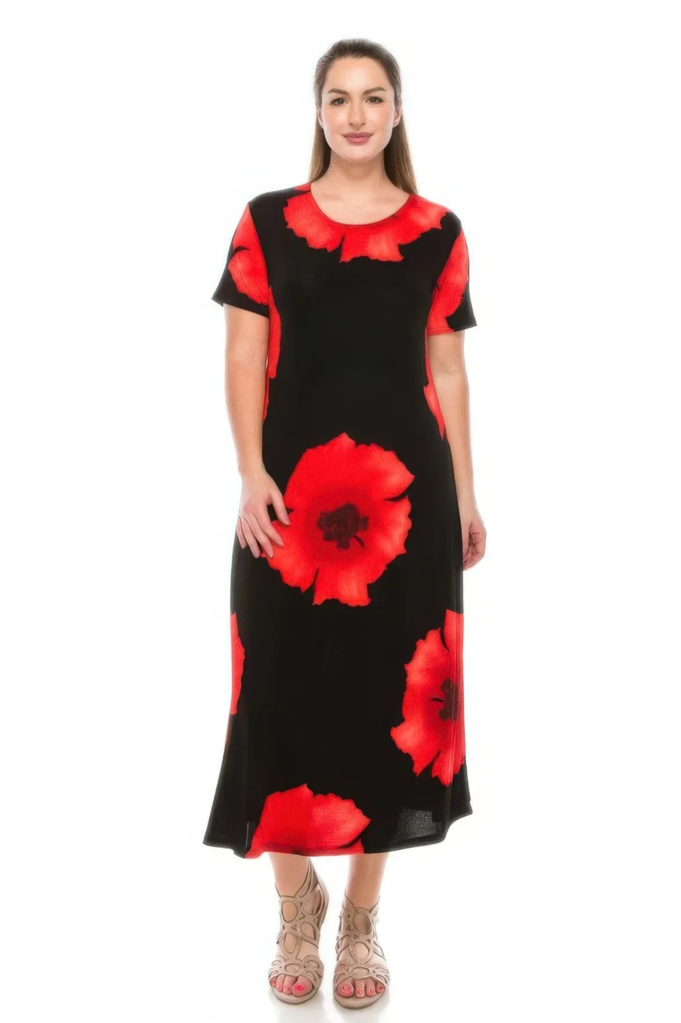 Plus Size Bns Print Long Dress | Mixtshop LLC