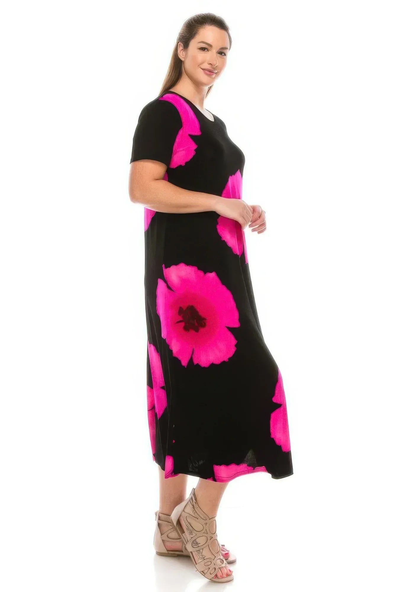Plus Size Bns Print Long Dress | Mixtshop LLC