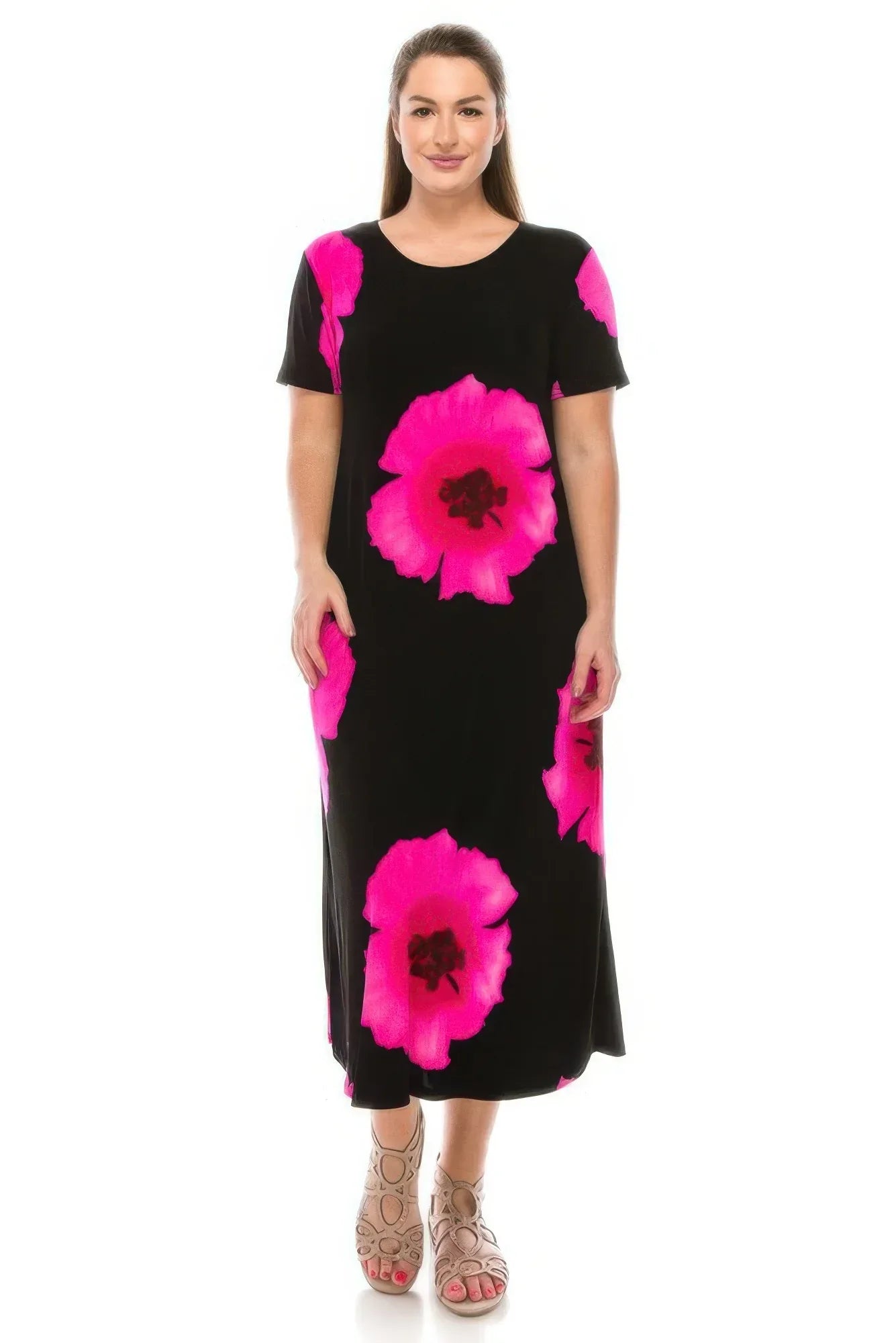 Plus Size Bns Print Long Dress | Mixtshop LLC