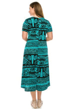 Plus Size Bns Print Long Dress | Mixtshop LLC