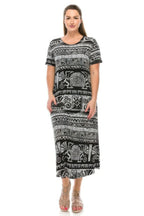 Plus Size Bns Print Long Dress | Mixtshop LLC