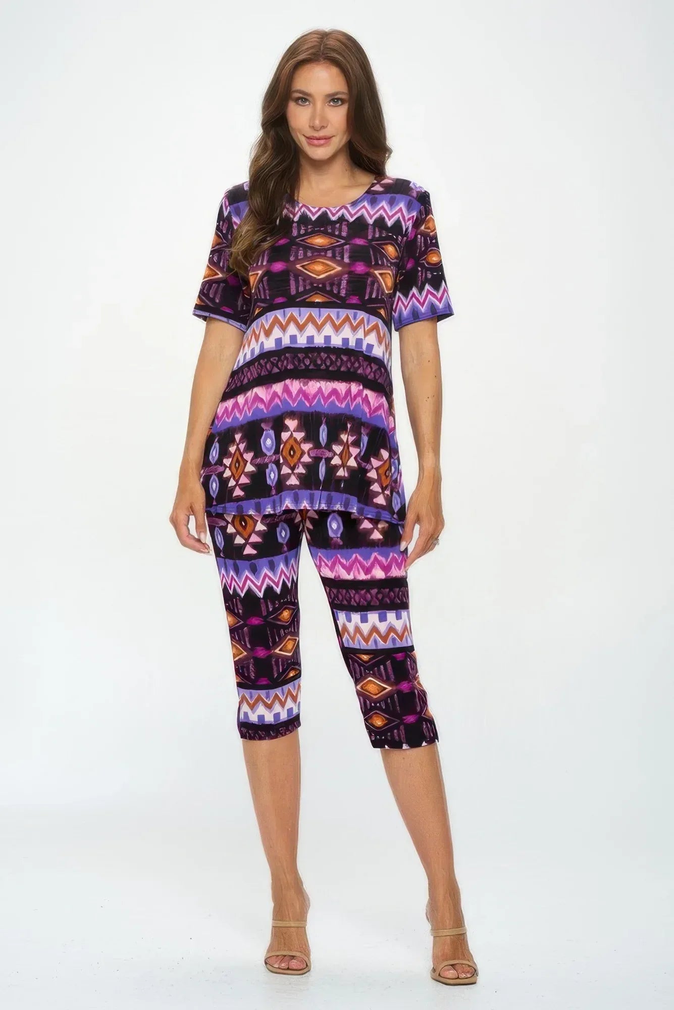 Matching Capri Pant Set In Plus Size | Mixtshop LLC