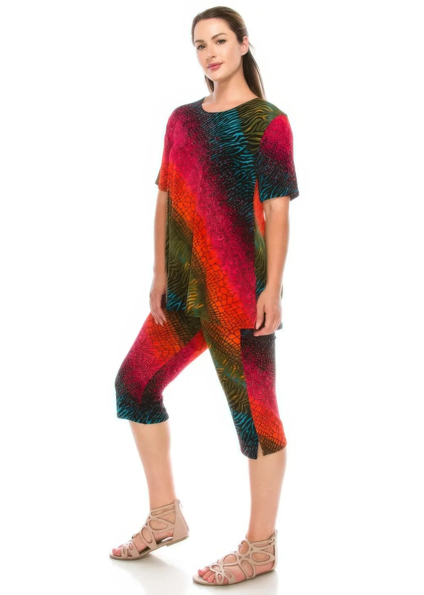 Matching Capri Pant Set In Plus Size | Mixtshop LLC