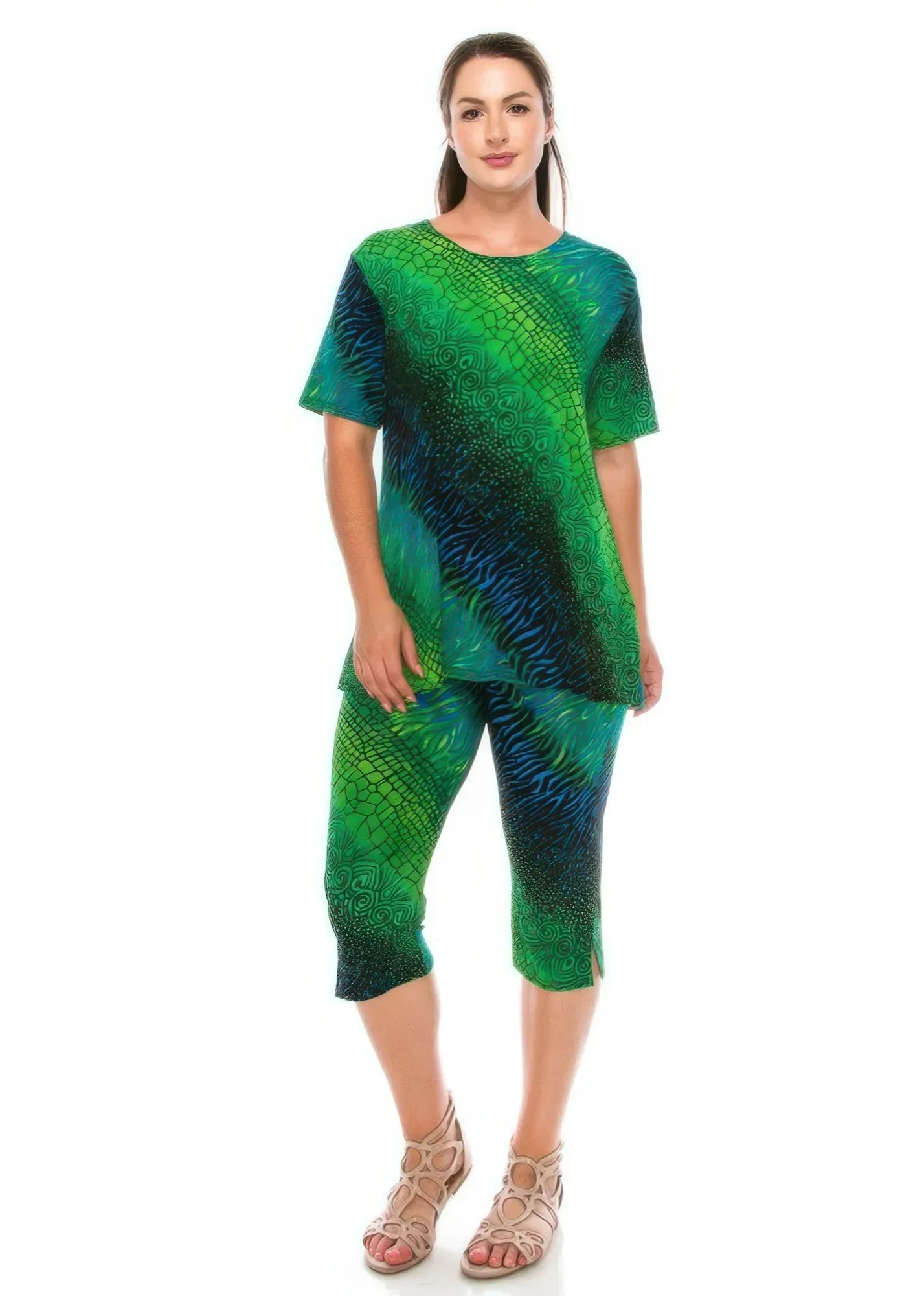Matching Capri Pant Set In Plus Size | Mixtshop LLC