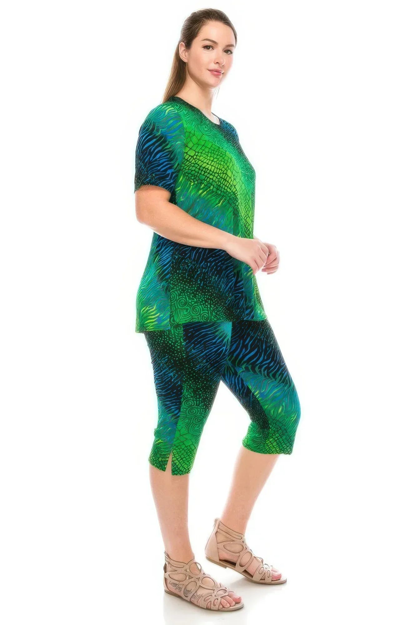 Matching Capri Pant Set In Plus Size | Mixtshop LLC