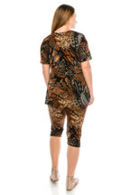 Matching Capri Pant Set In Plus Size | Mixtshop LLC