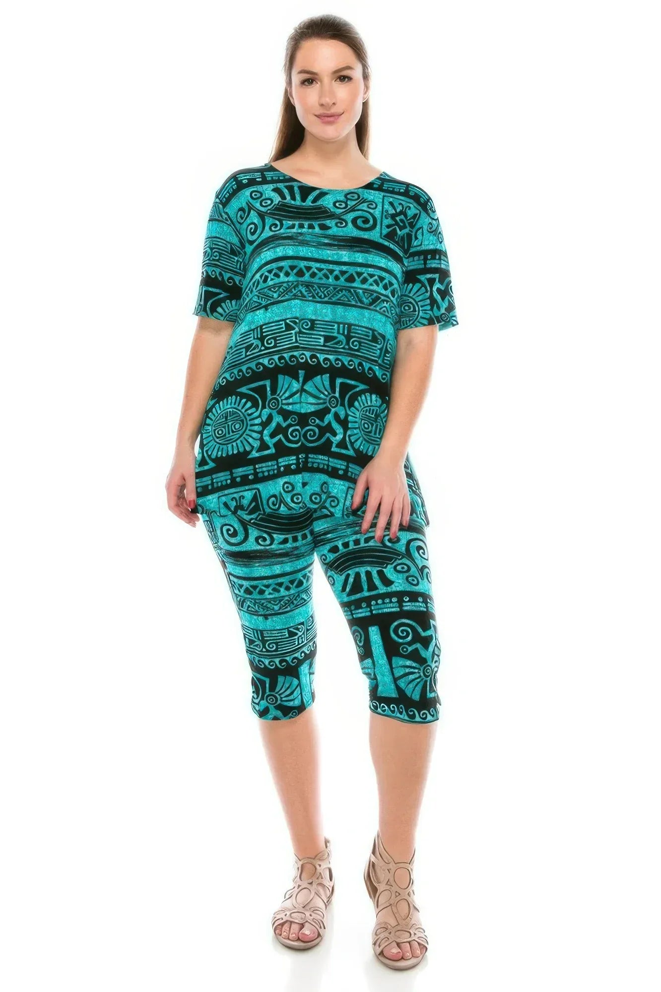 Matching Capri Pant Set In Plus Size | Mixtshop LLC
