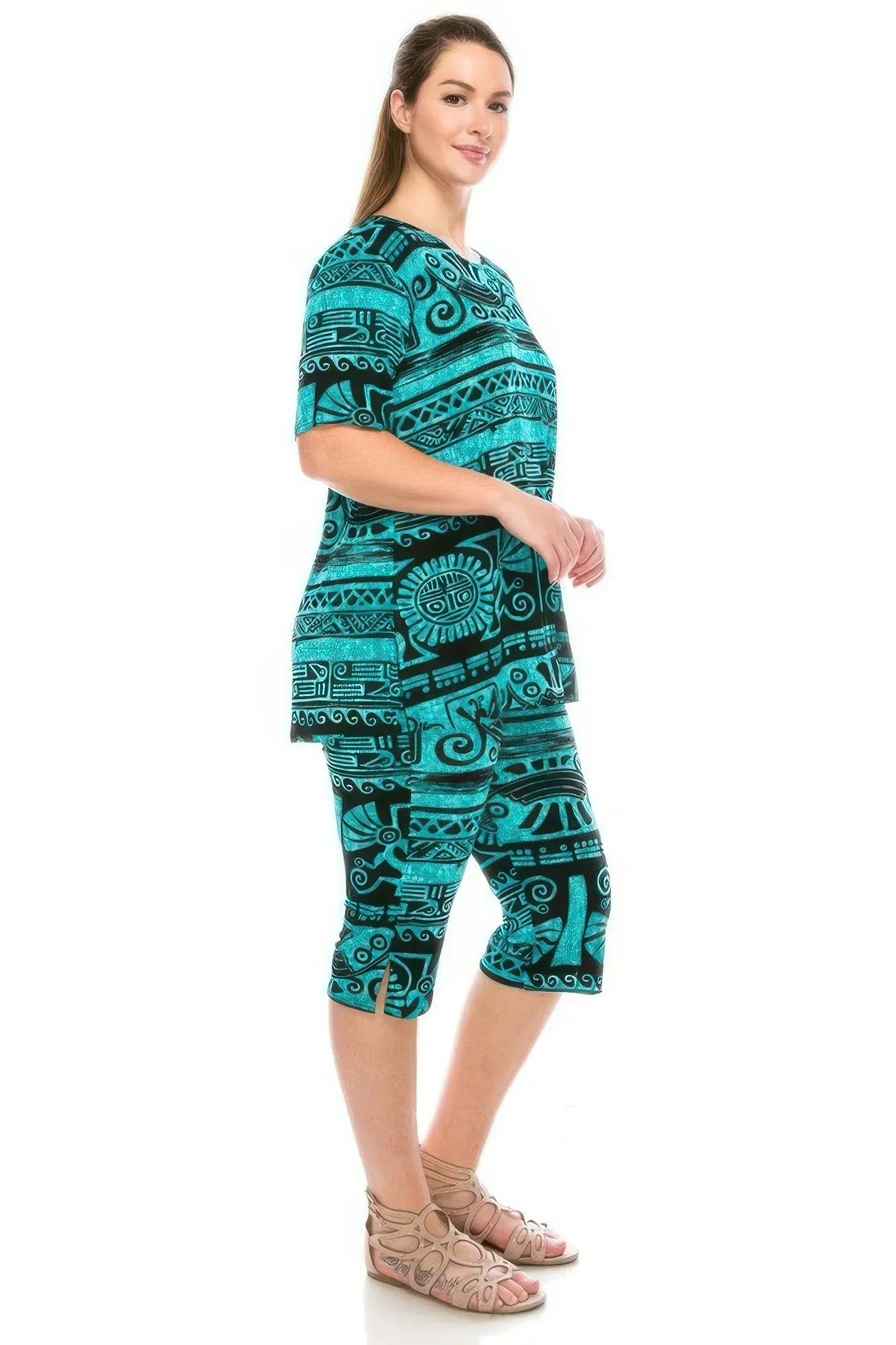 Matching Capri Pant Set In Plus Size | Mixtshop LLC