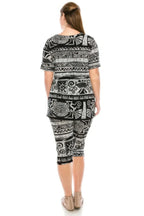 Matching Capri Pant Set In Plus Size | Mixtshop LLC