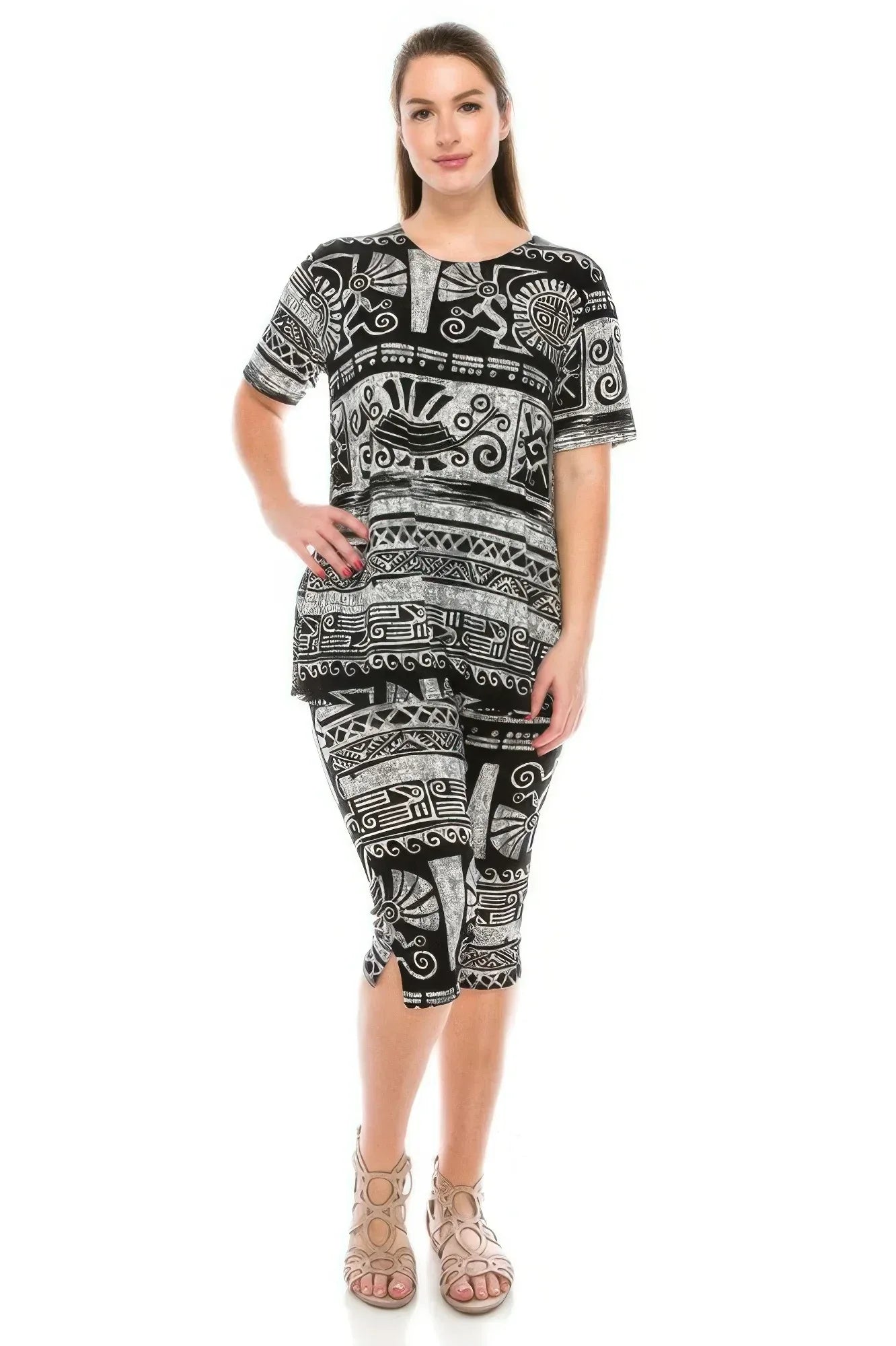 Matching Capri Pant Set In Plus Size | Mixtshop LLC