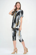 Matching Capri Pant Set In Plus Size | Mixtshop LLC
