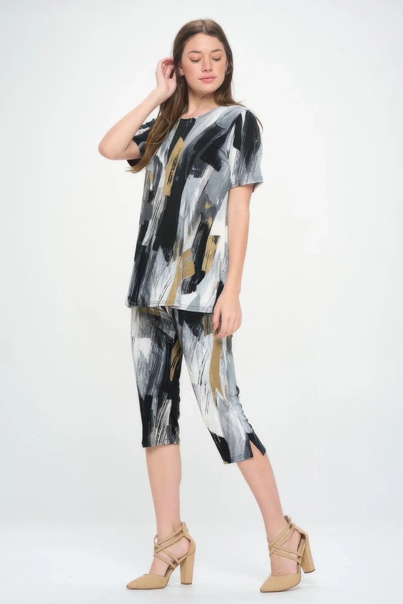 Matching Capri Pant Set In Plus Size | Mixtshop LLC