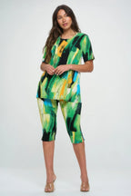 Matching Capri Pant Set In Plus Size | Mixtshop LLC